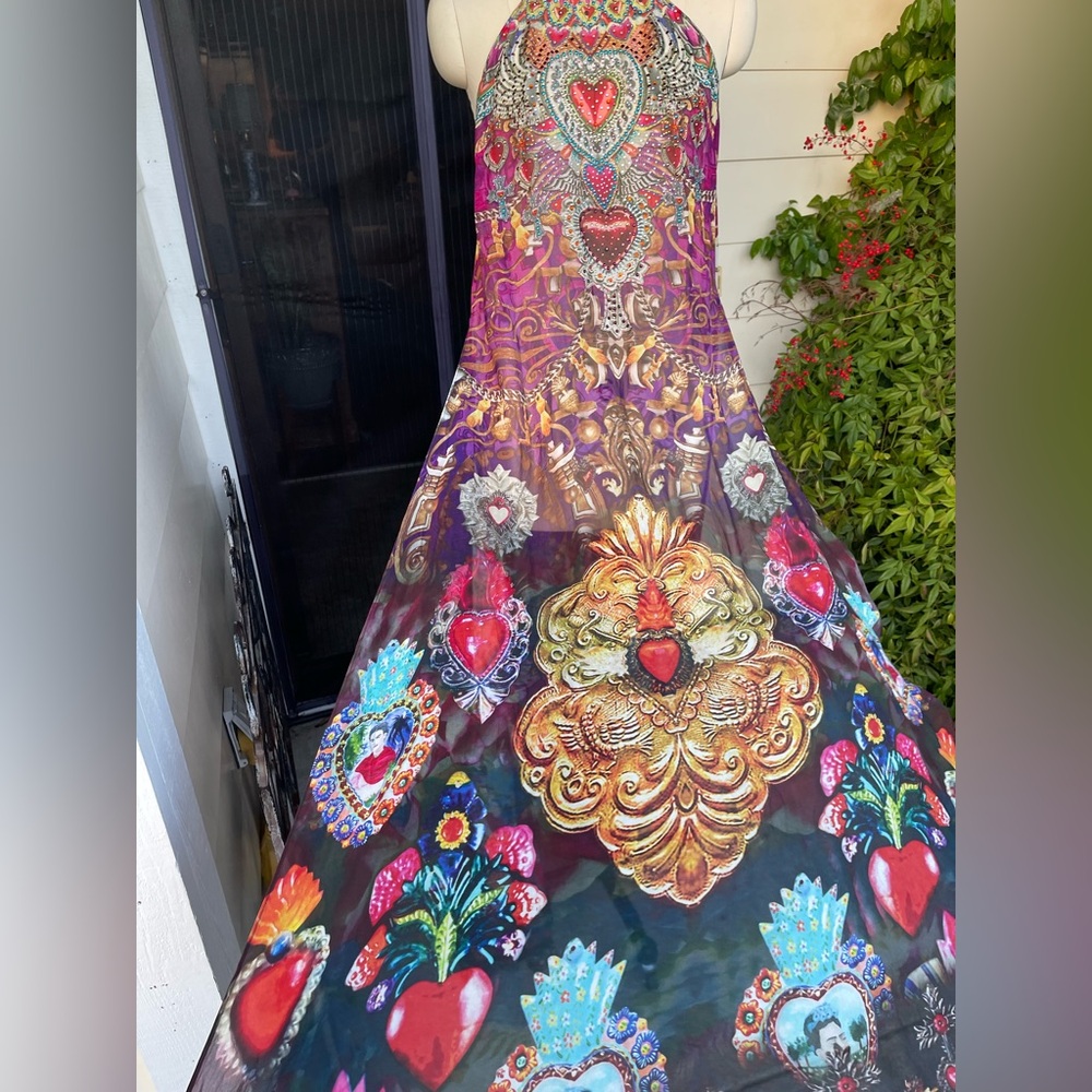 Camilla Sacred heart/ Frida Kahlo Slip Dress - Picture 3 of 7